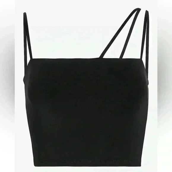 Express Body Contour Compression Square Neck Strappy Cropped Cami - Picture 3 of 6